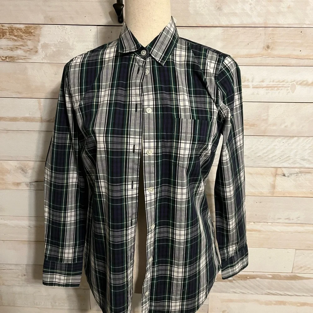 NWT J.Crew plaid shirt size XS